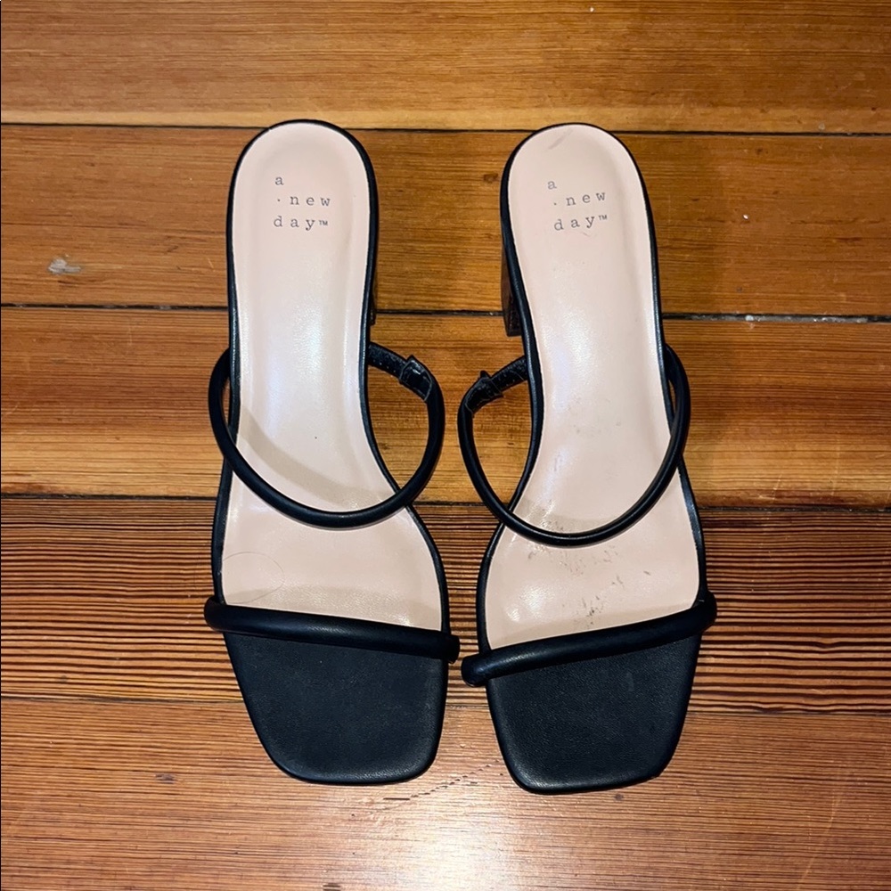 Target Black Heels Modern Square Toe